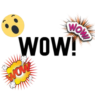 😱 d7600a65 WOW! uau, expressão, surpresa, exclamação whatsapp sticker