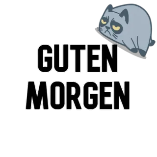 👋 f2fa88b9 GUTEN
MORGEN gato, rabugento, manhã, guten morgen, alemão whatsapp sticker