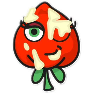 🎉 360c3b5e tomate, nourriture, dessin animé, légume whatsapp sticker