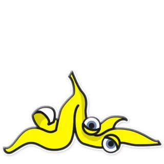 😓 3a431a0d banane, dessin animé, yeux, drôle, fruit whatsapp sticker