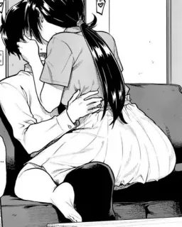 🌟 1234de55 coppia, amore, romanzo, bacio, manga, anime whatsapp sticker