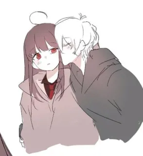 🌟 613607b1 Anime, Coppia, Abbraccio, Kawaii, Carino, Romance whatsapp sticker