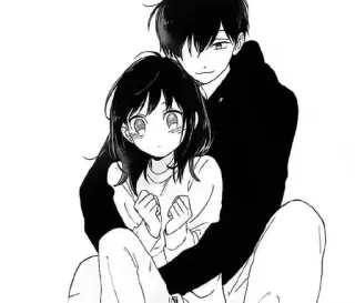 🌟 c7c79004 Manga, Anime, Coppia, Abbraccio, Carino, Disegno, Affetto whatsapp sticker