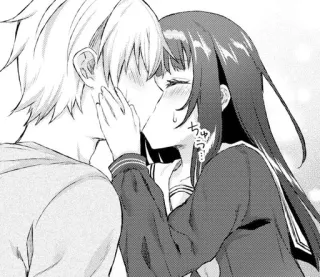 🌟 eb340924 Anime, Bacio, Romance, Scuola, Coppia whatsapp sticker