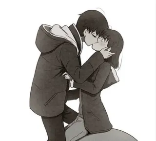 ❤️ fa9acc54 bacio, amore, coppia, romantico, affetto whatsapp sticker