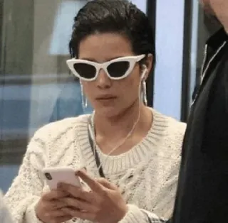 ✨ 61c18aed femme, lunettes de soleil, pull, téléphone whatsapp sticker