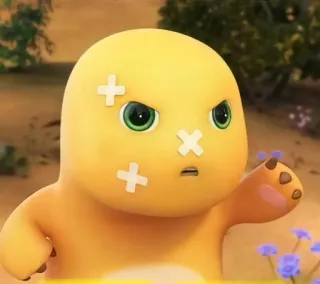 😡 e757cc66 dinosauro, cartone animato, ferito, benda, arrabbiato, personaggio telegram sticker