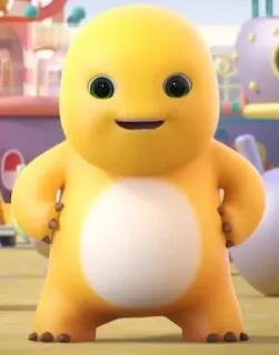 😃 f42bcc3b Cartone animato, Personaggio, Giallo, Carino, Dinosauro, Amichevole telegram sticker