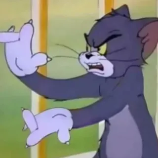 🖕 e944c643 Tom Tom and Jerry แมว, การ์ตูน, โกรธ, หงุดหงิด, ทอมแอนด์เจอร์รี่ telegram sticker