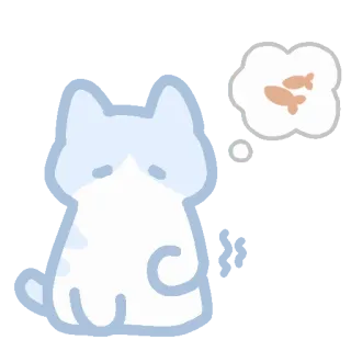 ☁️ 78edb272 猫, 动物, 可爱, 鱼, 梦, 宠物, 卡通, 贴纸 telegram sticker