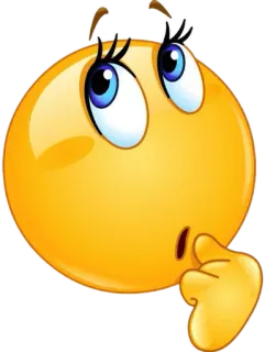 🤔 f02d5622 Emoji, Pensare, Confuso, Domanda, Giallo telegram sticker