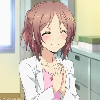 🌡 1becf234 Animé, Femme, Sourire, Docteur, Personnage telegram sticker