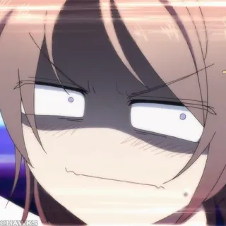 🧪 366e67d1 Animé, Dessin animé, Visage, Expression, Drôle, Réaction telegram sticker