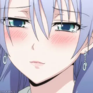 🧪 72d2f087 @HAWKS Anime, Fille, Rougir, Yeux, Femme telegram sticker