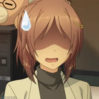 🌡 833eae34 animé, gêné(e), goutte de sueur, dessin animé, fille, choqué(e) telegram sticker