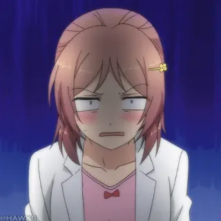 🧪 bb0cd0f9 animé, dessin animé, fille, portrait, femme, expression faciale, choquée telegram sticker