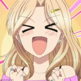 🧪 dc9fe447 Anime, Fille, Joyeux, Excité, Dessin animé, Kawaii telegram sticker