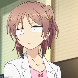 🌡 ec5fabf5 animé, fille, ennuyée, expression, mignon telegram sticker