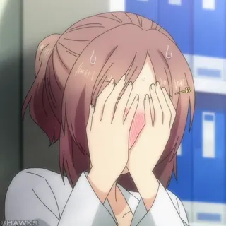 🧪 f0acac7c animé, gêné, facepalm, rougissant telegram sticker