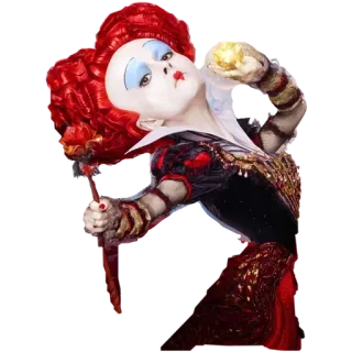 🌟 4c0be9e9 Queen of Hearts Alice in Wonderland nữ hoàng, Alice ở xứ sở thần tiên, nhân vật, kỳ ảo, phim, Disney telegram sticker