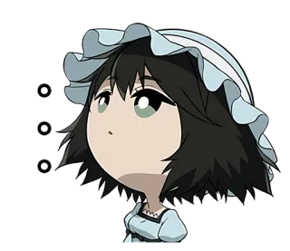 😐 ad2fa284 Mayuri Shiina Steins;Gate anime, girl, cute, chibi, hat, mayuri, shiina telegram sticker