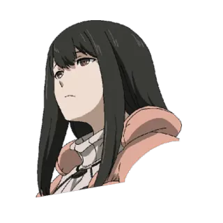 🤔 63597802 Anime, Frau, Porträt, schwarze Haare, Illustration telegram sticker