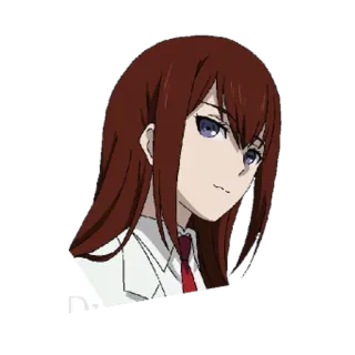 🙂 7c6e254a Kurisu Makise Steins;Gate Anime, Weiblich, Wissenschaftlerin, Rotes Haar telegram sticker