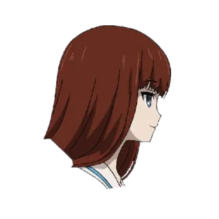🙂 fcf15185 Anime, Cartoon, Mädchen, Frau, Porträt, braune Haare, Seitenansicht telegram sticker