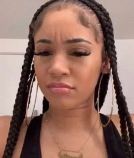 ⁉️ a7d2b2bb phụ nữ, tóc bện, chân dung, ca sĩ, biểu cảm telegram sticker