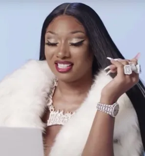 ⁉️ 13832495 Megan Thee Stallion 메건 더 스탤리언, 래퍼, 셀럽, 음악, 여성 telegram sticker