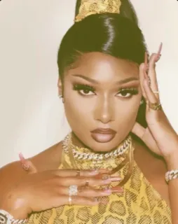 💛 8943784f Megan Thee Stallion 메건 더 스탤리언, 래퍼, 음악가, 셀럽, 가수 telegram sticker