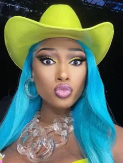 😚 97faa6ff Megan Thee Stallion 유명인, 래퍼, 메건 더 스탤리언, 가수, 음악가, 여성, 초상화 telegram sticker