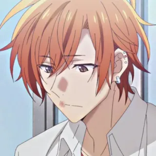 🥺 0fd59bad anime, jongen, oorbellen, oranje haar telegram sticker