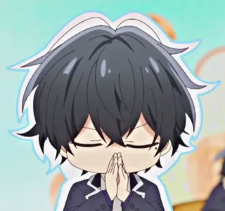 🙏 e9e9180e Anime, Chibi, Kawaii, Personage, Schattig, Manga telegram sticker