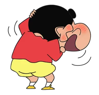 😚 1ea5ea95 Shin-chan Crayon Shin-chan 蜡笔小新, 动漫, 卡通, 搞笑, 哭 telegram sticker
