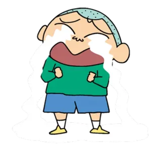 😭 7ad39cc2 Shin-chan Nohara Crayon Shin-chan 动漫, 卡通, 哭泣, 伤心, 眼泪 telegram sticker