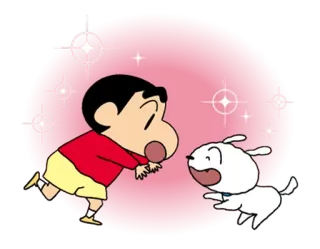 👯 e3307439 Shin-chan 卡通, 动漫, 狗, 孩子, 可爱 telegram sticker