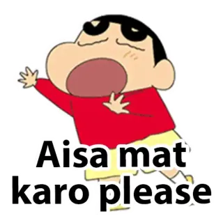 😩 5c84fa78 Shin-chan Crayon Shin-chan Aisa mat karo please Anime, Crayon Shin-chan, Shin-chan, Per favore, Hindi, Cartoni animati telegram sticker
