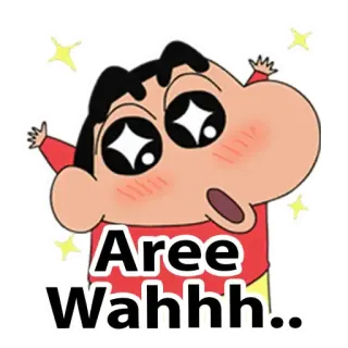 ✨ c9493bb3 Aree Wahhh.. Cartone animato, Eccitazione, Scintille, Felice, Anime telegram sticker
