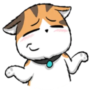 🤗 43429d89 猫, 耸肩, 宠物, 动物, 卡通, 可爱 telegram sticker
