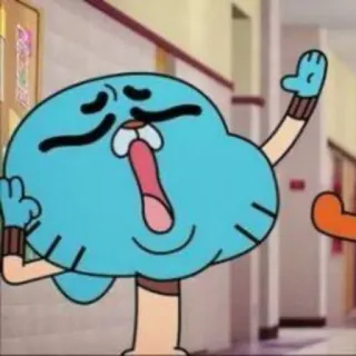 🎤 0aa3aa8a Gumball Watterson The Amazing World of Gumball แมว, การ์ตูน, สีน้ำเงิน, มานุษยรูปนิยม, ตลก whatsapp sticker