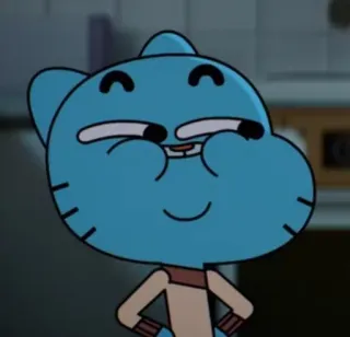 😏 33929f9a Gumball Watterson The Amazing World of Gumball การ์ตูน, แมว, สีน้ำเงิน, กัมบอล, The Amazing World of Gumball whatsapp sticker