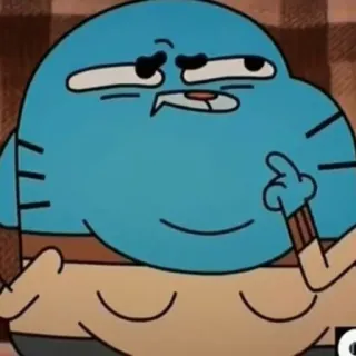 🤔 444b0152 Gumball Watterson The Amazing World of Gumball การ์ตูน, กัมบอล, แมว, สีน้ำเงิน whatsapp sticker