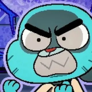 🤬 95cdfdd0 Gumball Watterson The Amazing World of Gumball การ์ตูน, โกรธ, อนิเมชั่น, แมวสีฟ้า whatsapp sticker