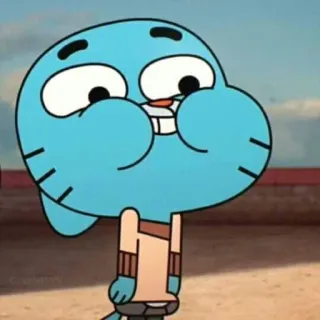 🤓 9d4df3fe Gumball Watterson The Amazing World of Gumball การ์ตูน, แมว, สีน้ำเงิน, แอนิเมชั่น, ตลก whatsapp sticker
