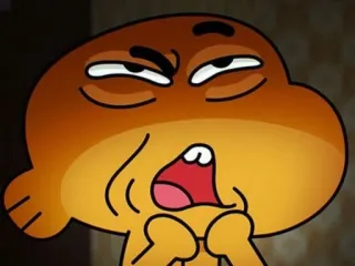 😧 a63b66ce Darwin Watterson The Amazing World of Gumball การ์ตูน, โกรธ, ปลา, ตลก, ดาร์วิน whatsapp sticker