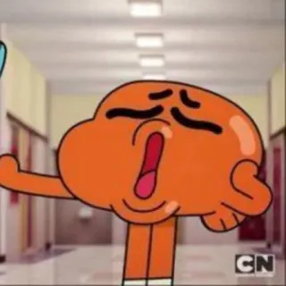 🎤 a7706a95 Darwin Watterson The Amazing World of Gumball การ์ตูน, ปลา, แอนิเมชั่น, สีส้ม, ตลก whatsapp sticker