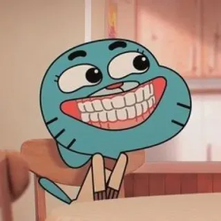 😁 b008263d Gumball Watterson The Amazing World of Gumball การ์ตูน, ตลก, แมว, ยิ้ม, รายการทีวี whatsapp sticker