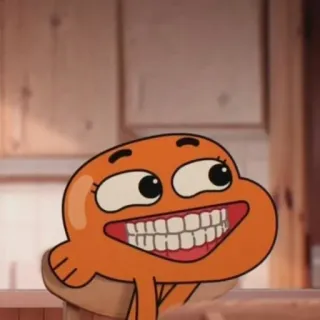 😁 dc0f25e6 Darwin Watterson The Amazing World of Gumball การ์ตูน, ปลา, มีความสุข, แอนิเมชั่น, สีส้ม whatsapp sticker