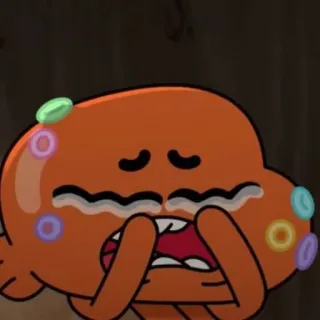 😭 df0ddfd8 Darwin Watterson The Amazing World of Gumball การ์ตูน, ร้องไห้, ปลา, เศร้า, แอนิเมชัน whatsapp sticker